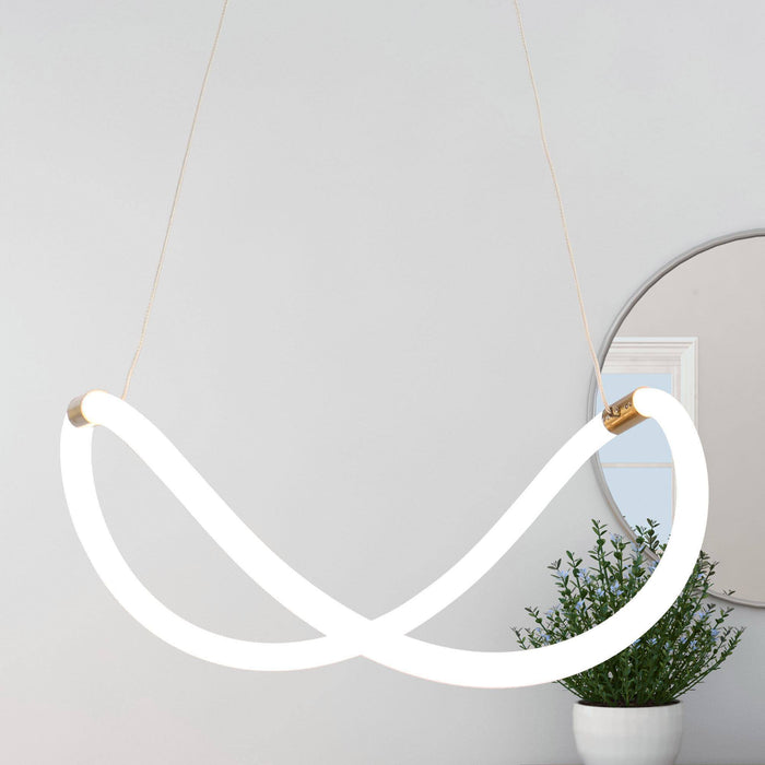 Chrysa 1-Light LED Brass Chandelier