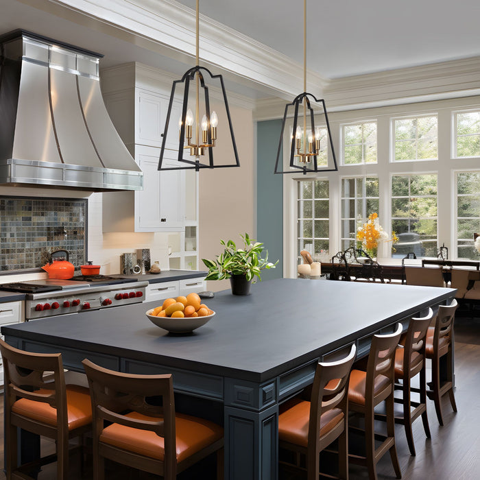 Sunchok 4-Light Wood Chandelier
