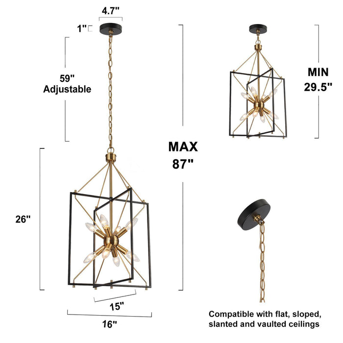 Spinap 8-Light Metal Chandelier