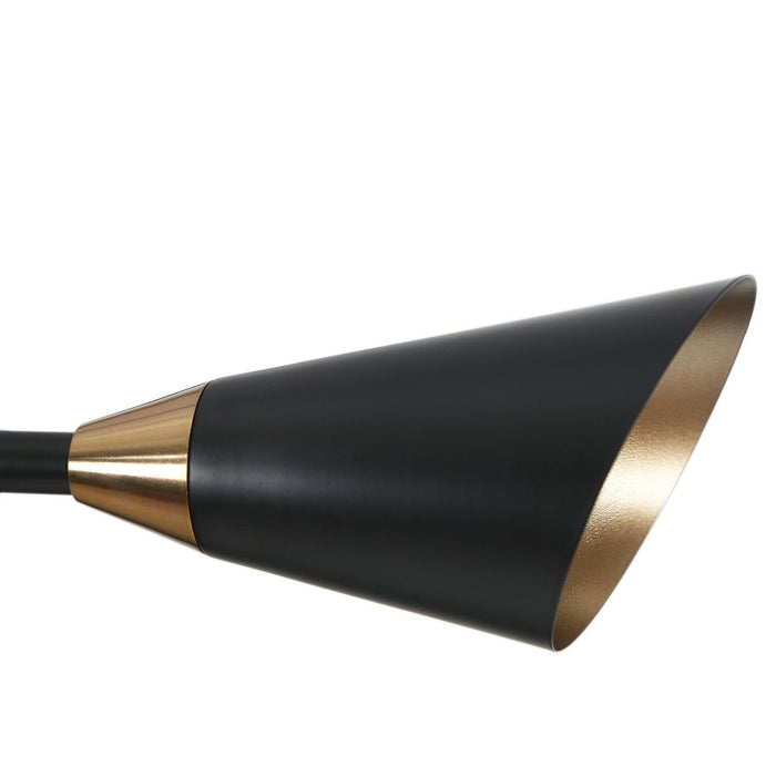 Anthur 6-Light Black and Gold Chandelier