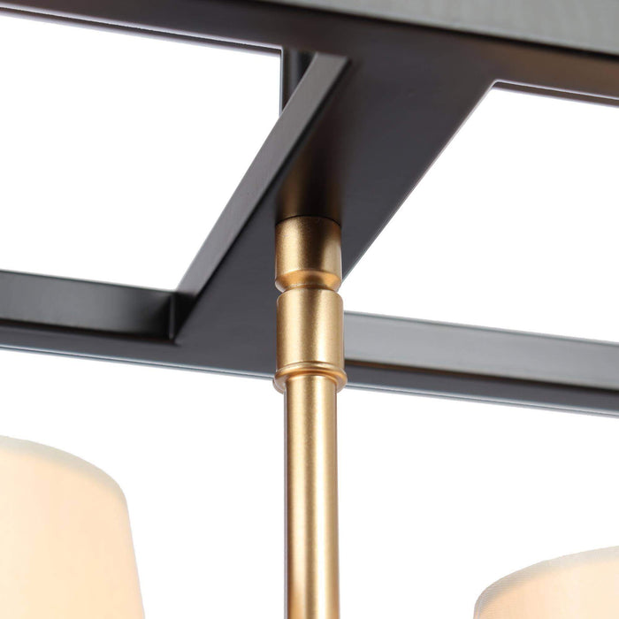 Estrail 4-Light Modern Black and Gold Island Light