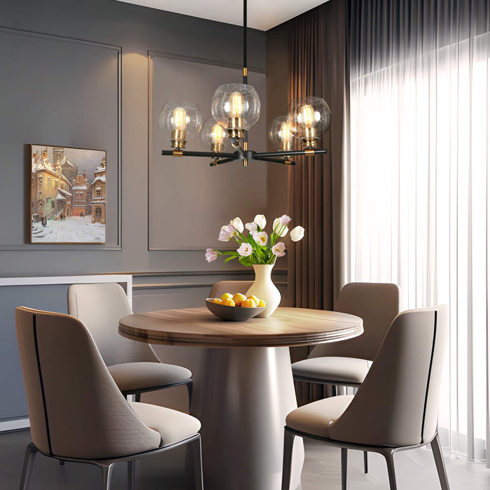 Amiry 5-Light Black and Gold Chandelier