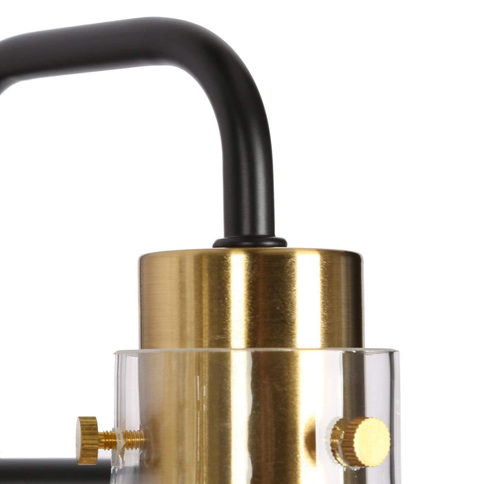 Luffa 4-Light Black and Brass Bathroom Vanity Light