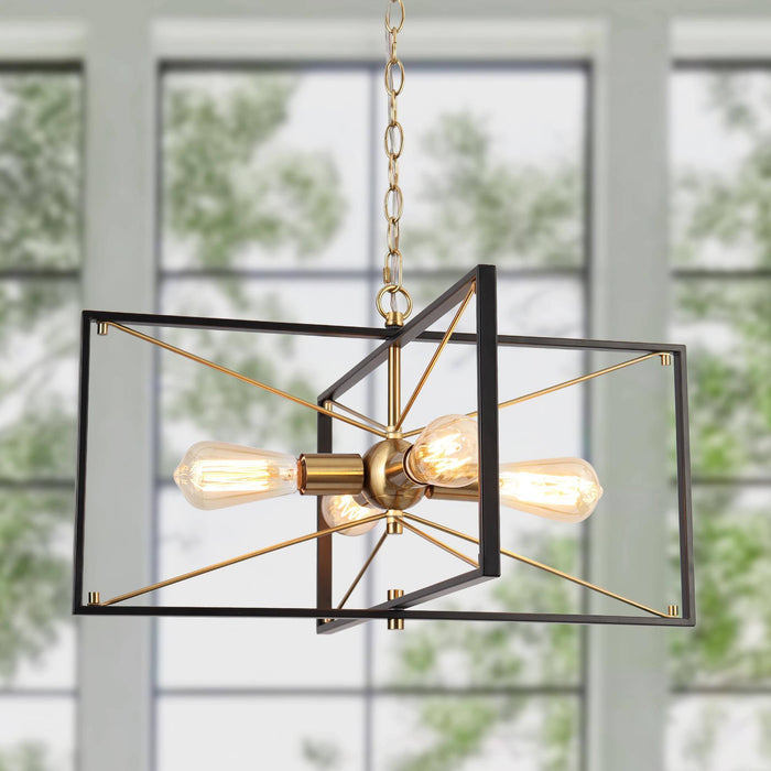 Nexorin 4-Light Metal Chandelier
