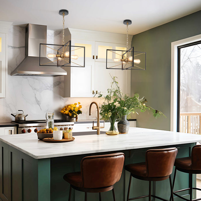 Nexorin 4-Light Metal Chandelier