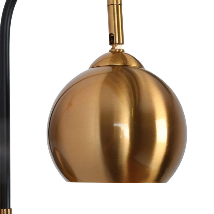 Semeri 1-Light Black and Brass Wall Sconce