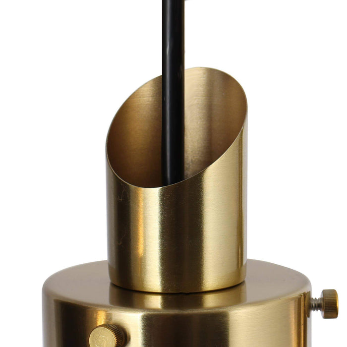 Iphige 5-Light Black and Brass Island Light