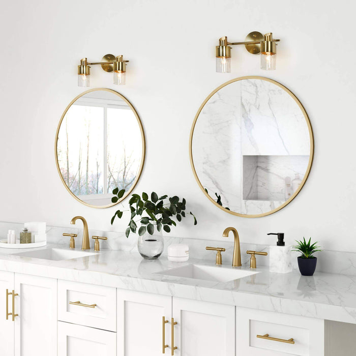 Iphige 2-Light Brass Bathroom Vanity Light