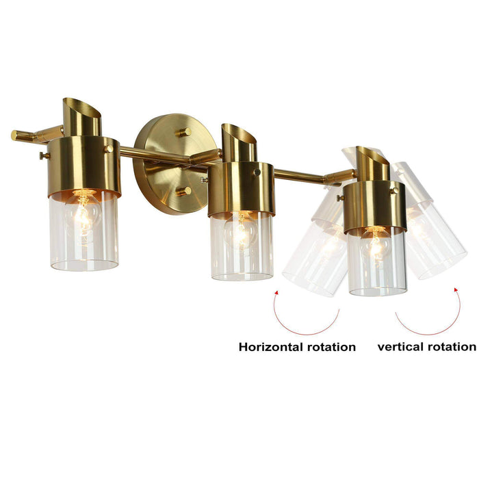 Iphige 3-Light Brass Bathroom Vanity Light