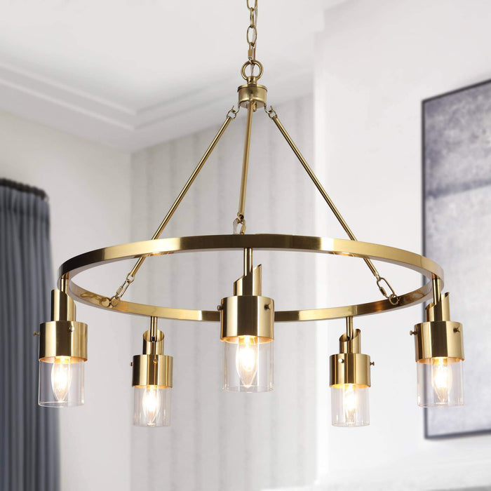 Iphige 5-Light Brass Chandelier