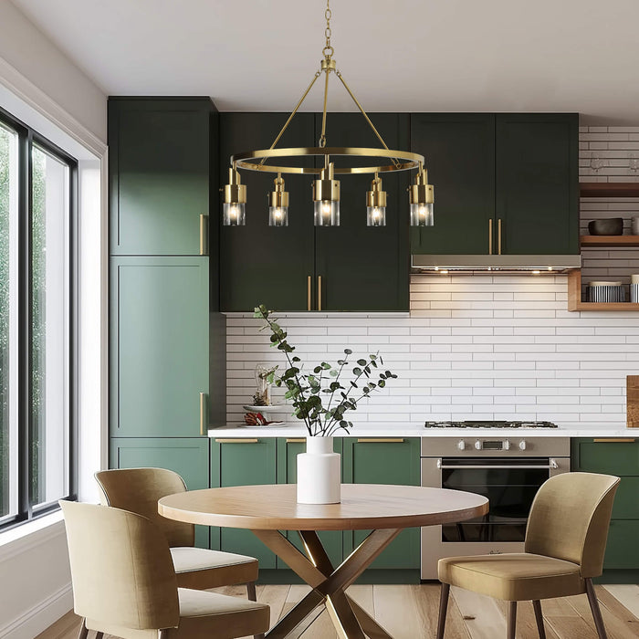 Iphige 5-Light Brass Chandelier