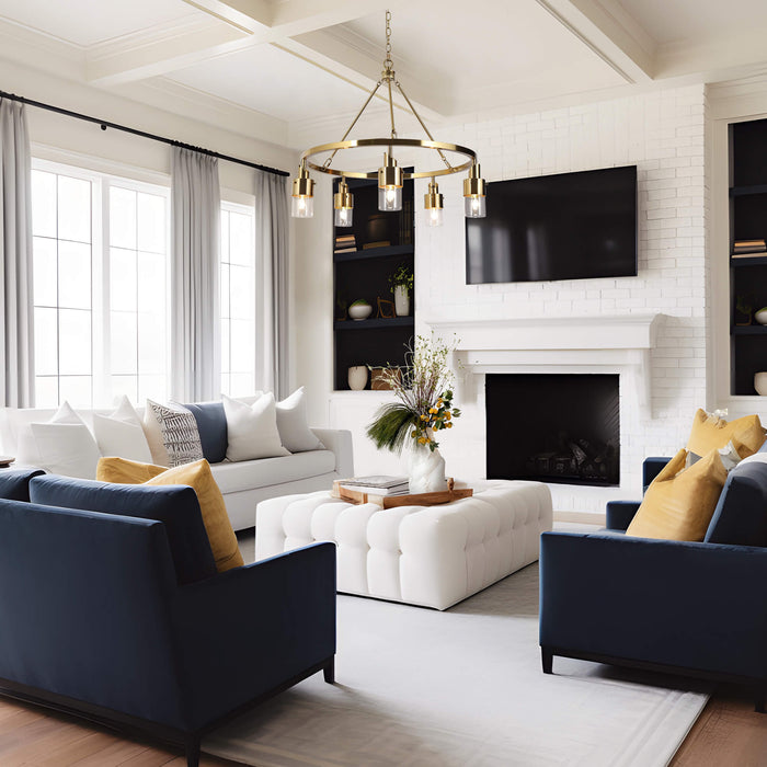Iphige 5-Light Brass Chandelier