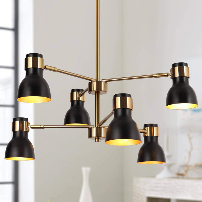 Elinka 6-Light Brass Chandelier