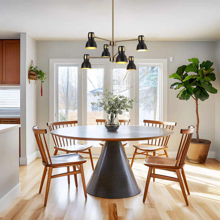 Elinka 6-Light Brass Chandelier