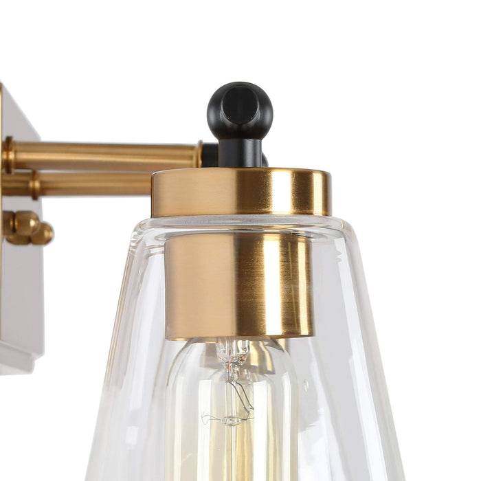 Alumbr 4-Light Black and Brass Bathroom Vanity Light