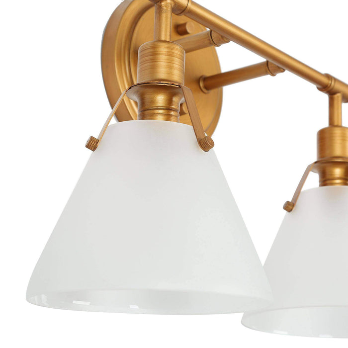 Ives 4-Light White And Gold Vanity Light