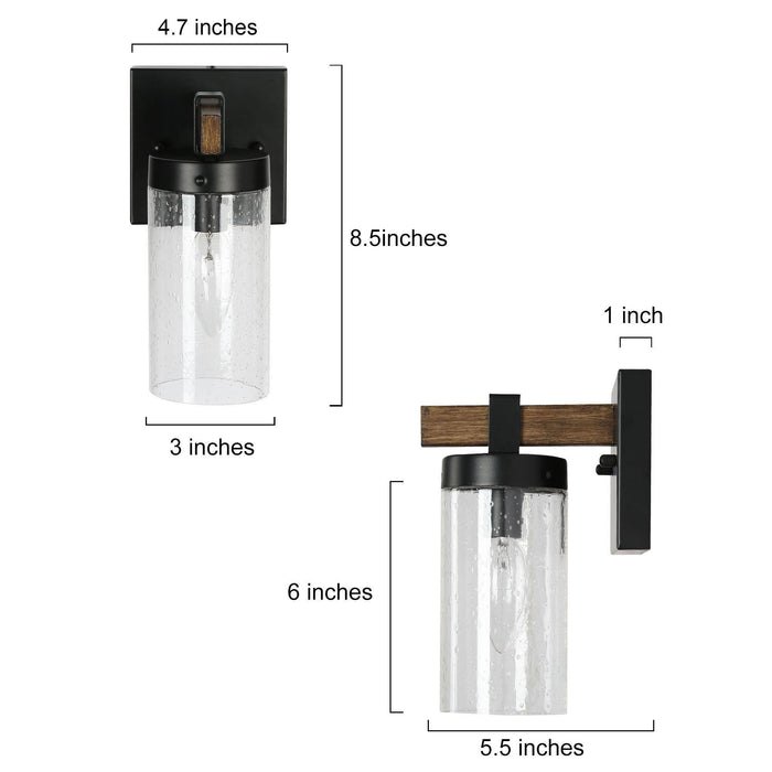 Bonnie 1-Light Black Wall Sconce