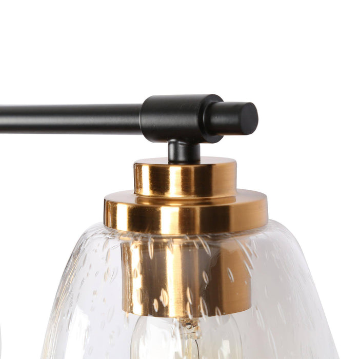 Brenova 2-Light Black and Brass Bathroom Vanity Lights