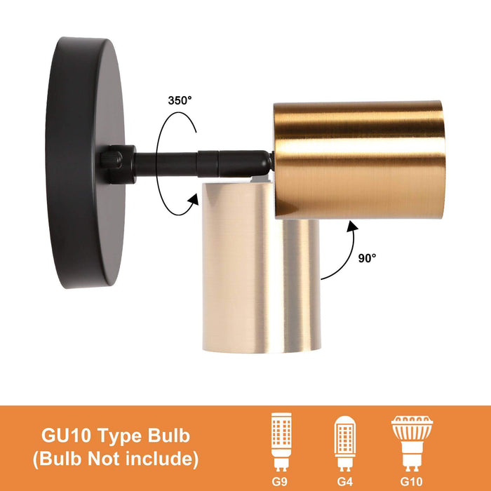 Serrul 1-Light Black and Brass Wall Sconce
