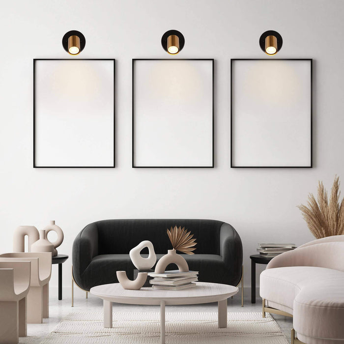 Serrul 1-Light Black and Brass Wall Sconce