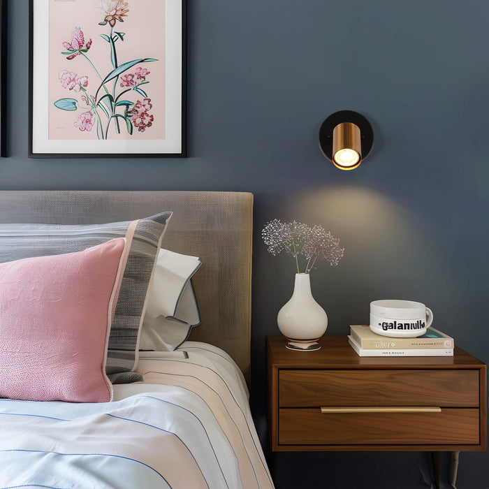 Serrul 1-Light Black and Brass Wall Sconce