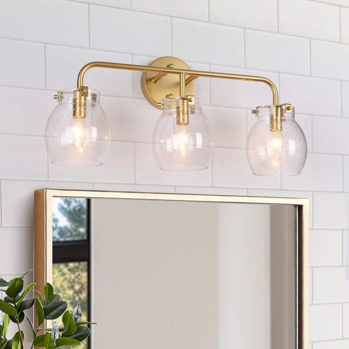 Canina 3-Light Gold Bathroom Vanity Light