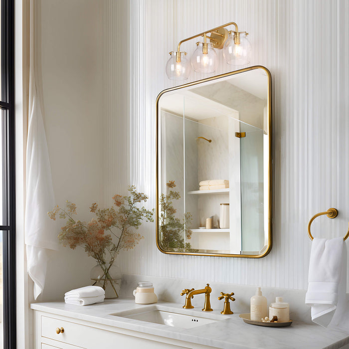 Canina 3-Light Gold Bathroom Vanity Light