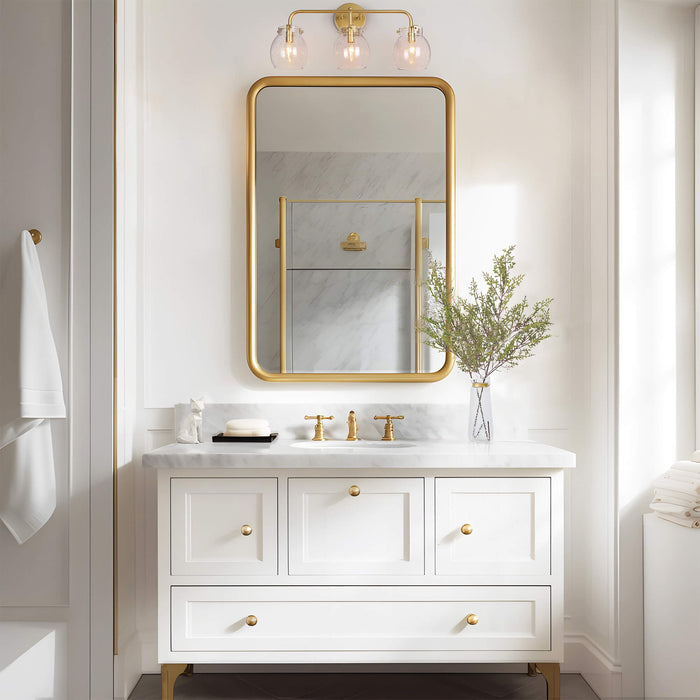 Canina 3-Light Gold Bathroom Vanity Light
