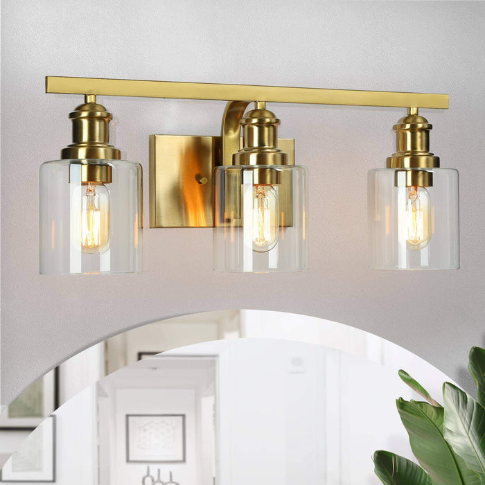 Arlimu 3-Light Brass Bathroom Vanity Light