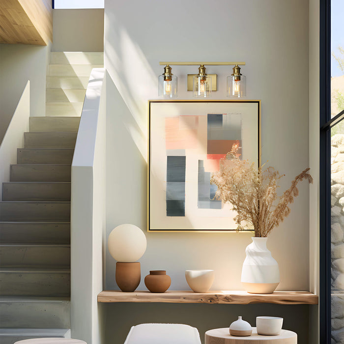 Arlimu 3-Light Brass Bathroom Vanity Light