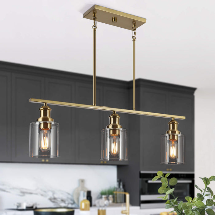 Arlimu 3-Light Brass Island Light