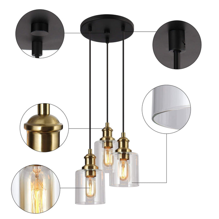 Arlimu 3-Light Brass Chandelier