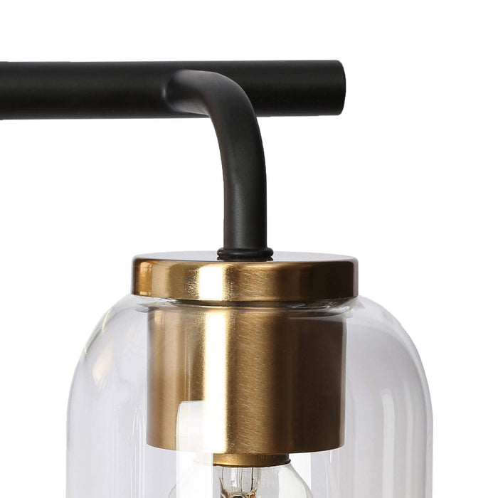 Ephedra 2-Light Black and Brass Bathroom Vanity Light