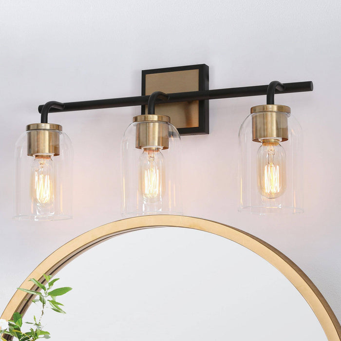 Ephedra 3-Light Black and Brass Bathroom Vanity Light