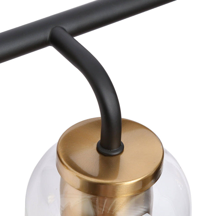 Ephedra 3-Light Black and Brass Bathroom Vanity Light