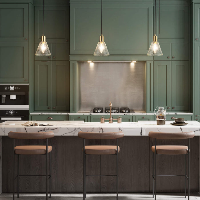 Sylvene 1-Light Black and Brass Pendant Light
