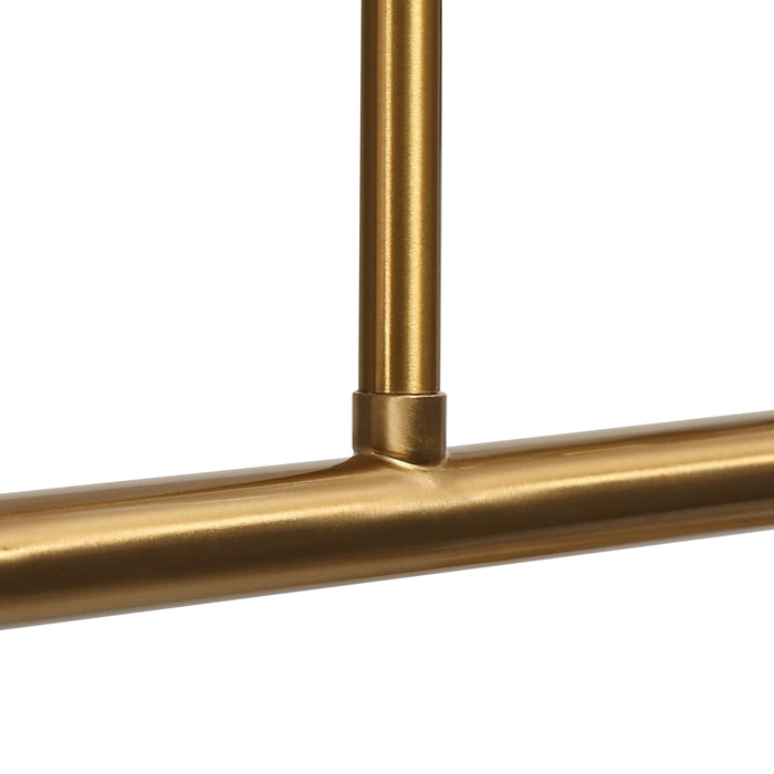 Fupoto 5-Light Brass Textured Glass Island Lights