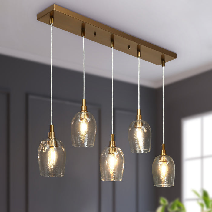 Fupoto 5-Light Brass Island Lights