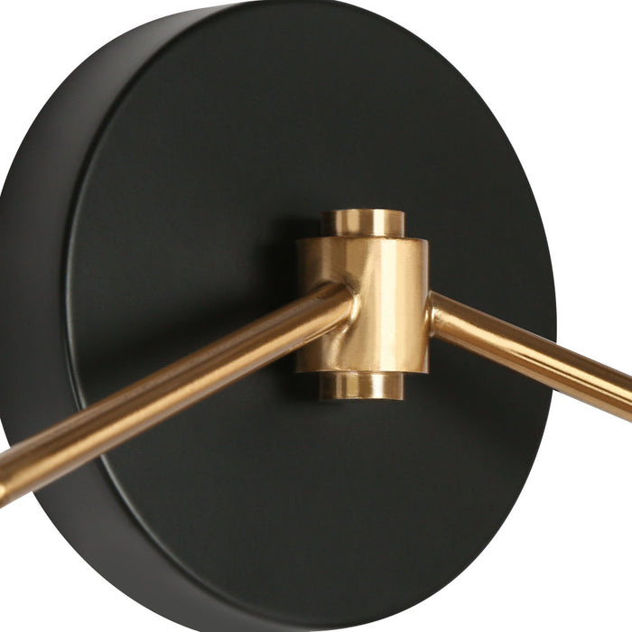 Fupoto 2-Light Black and Brass Bathroom Vanity Lights