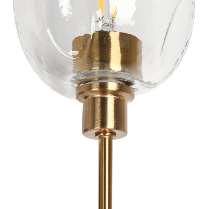 Fupoto 2-Light Black and Brass Bathroom Vanity Light