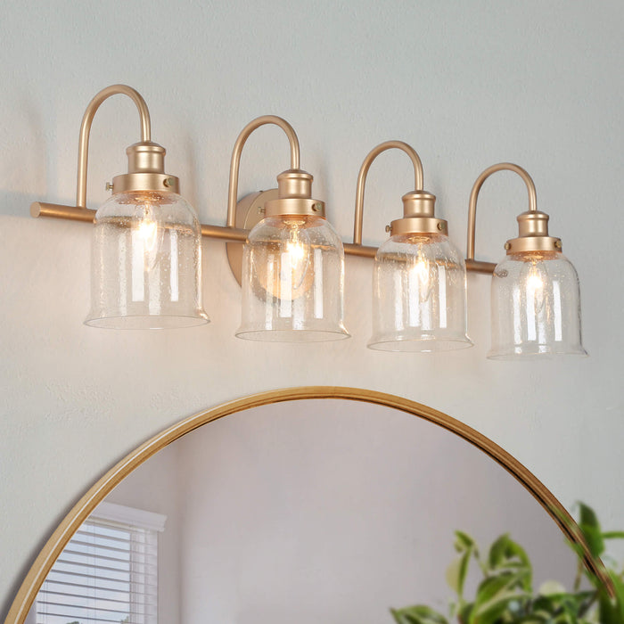 Thelio 4-Light Gold Bathroom Vanity Light