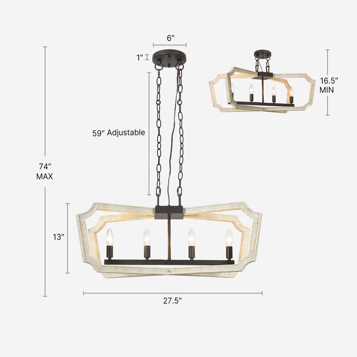 Intega 4-Light White Island Light