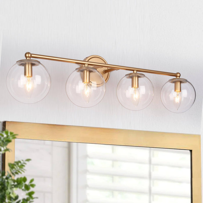 Putali 4-Light Gold Bathroom Vanity Lights