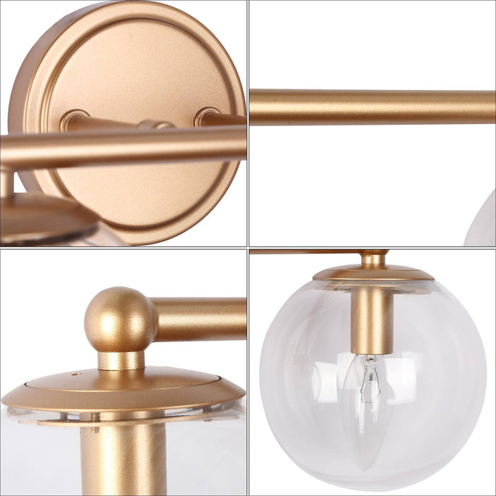 Putali 4-Light Gold Bathroom Vanity Lights