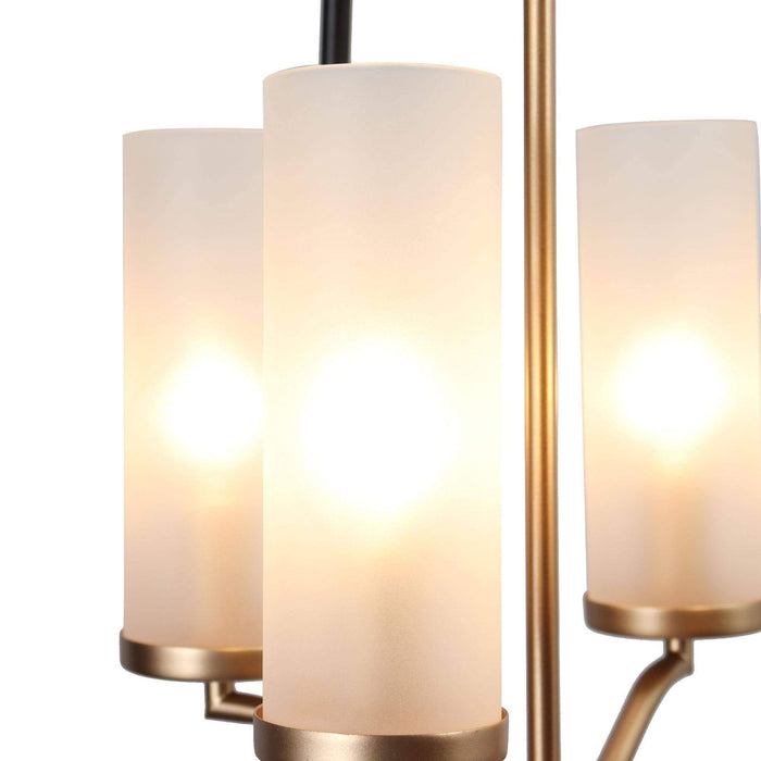 Estrail 4-Light Black and Gold Chandelier