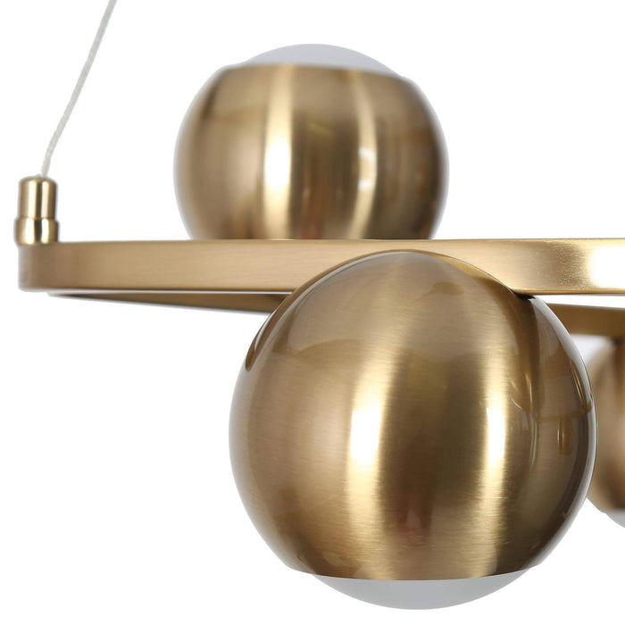 Stelvo 6-Light LED Brass Chandelier