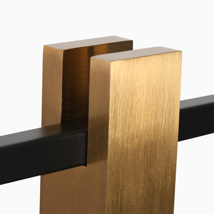 Eucara 5-Light LED Black and Brass Island Lights