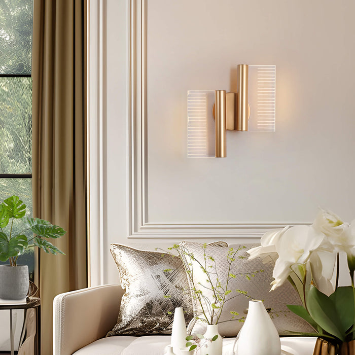Calyro 2-Light LED Gold Wall Sconce