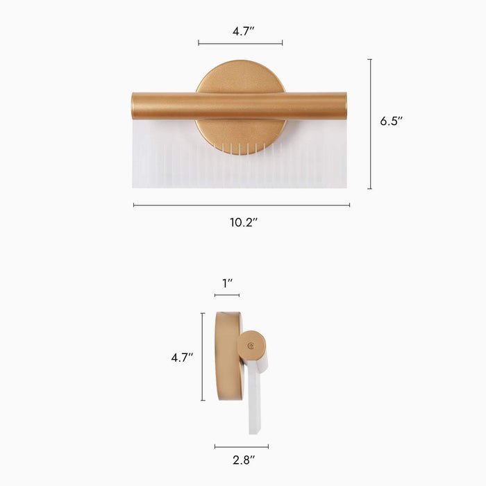 Calyro 1-Light LED Gold Acrylic Vanity Light