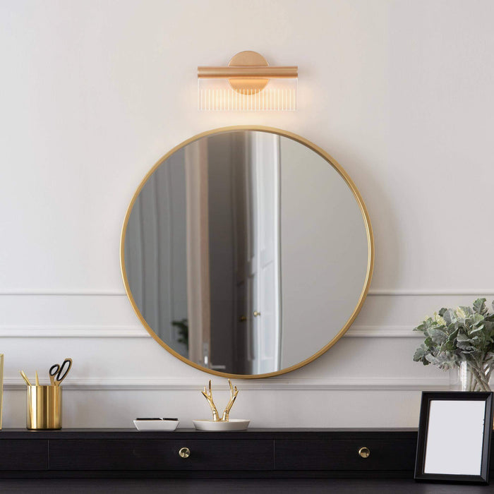 Calyro 1-Light LED Gold Acrylic Vanity Light